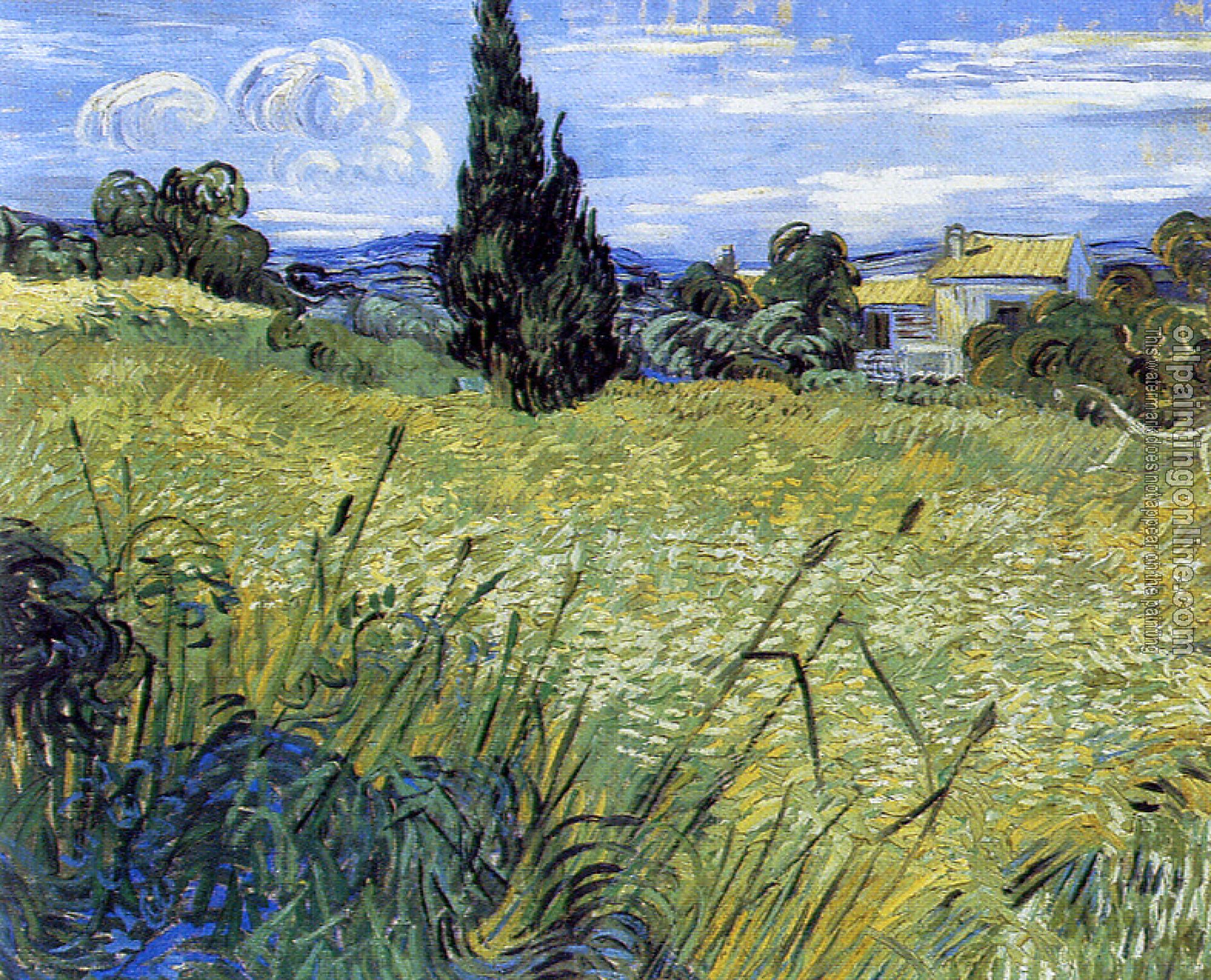 Gogh, Vincent van - Green Wheat Field with Cypress